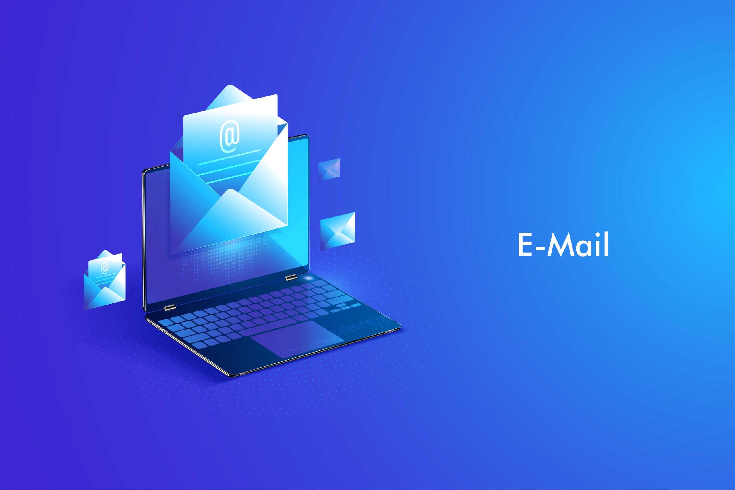 Email service isometric design. Electronic mail message and web mail or mobile service